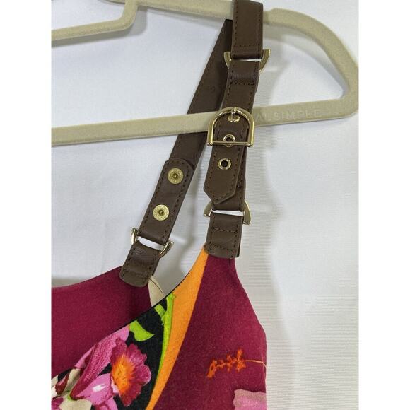 Vintage Y2K Cache Womens Baby Doll Dress Floral Hawaii Tropical Size S - Picture 7 of 16